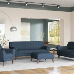 Emerald Home Ottomans Binetti Ottoman- Navy