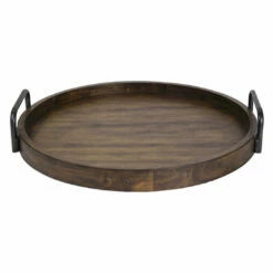 Table Decor Uttermost Reine Round Wooden Tray