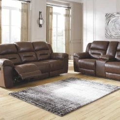 Signature Design By Ashley® Reclining Furniture Stoneland - Reclining Sofa, Double Reclining Loveseat With Console
