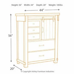Ashley Furniture Brashland - White - Five Drawer Chest
