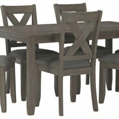Ashley Furniture Caitbrook - Dark Gray - Rect Drm Table Set (7/cn) Dining Room Sets