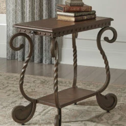 Ashley Furniture Rafferty - Dark Brown - Chair Side End Table Tables