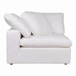 Moe's Home Collection Sectional Pieces Clay Corner Chair Livesmart Fabric White