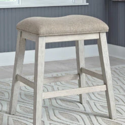Ashley Furniture Skempton - White - Upholstered Stool (2/cn)
