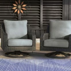 Signature Design By Ashley® Elite Park - Gray - Swivel Lounge W/ Cushion Chairs
