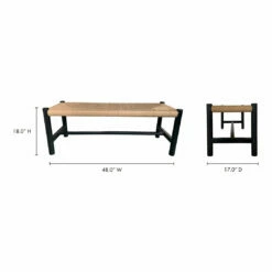 Moe's Home Collection Benches Hawthorn Bench Small Black