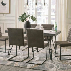 Signature Design By Ashley® Strumford - Black - 7 Pc. - Dining Room Table, 6 Side Chairs Dining Room Sets
