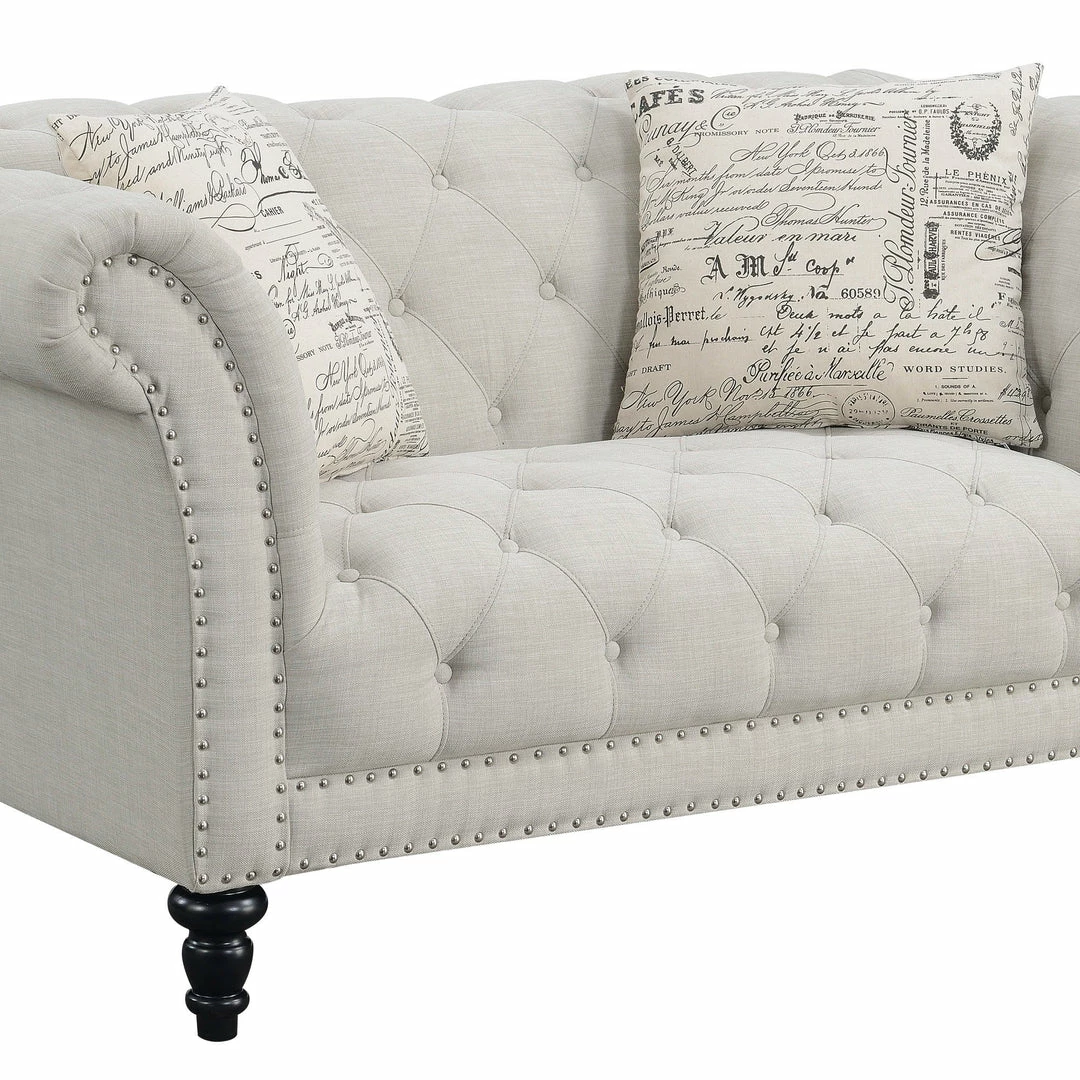 Hot Sale ๐ Emerald Home Hutton II Tufted Loveseat, Ivory ๐ 6 Emerald Home Hutton II Tufted Loveseat, Ivory
