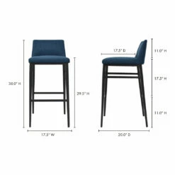 Moe's Home Collection Stools Baron Barstool Blue