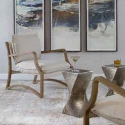 Uttermost Melora Solid Oak Accent Chair Chairs