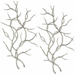 Accessories Uttermost Silver Branches Wall Art S/2