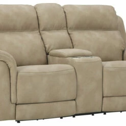 Ashley Furniture Next-gen Durapella - Sand - Pwr Rec Loveseat/con/adj Hdrst