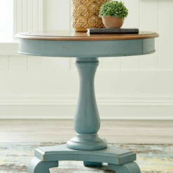 Ashley Furniture Mirimyn - Teal/brown - Accent Table Tables