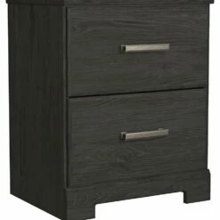 Ashley Furniture Nightstands Belachime - Black - Two Drawer Night Stand