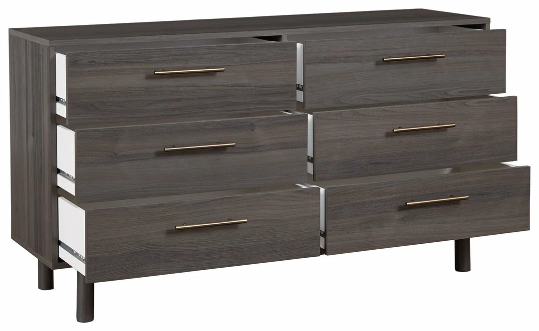Buy 🎁 Signature Design By Ashley® Brymont - Dark Gray - Six Drawer 👗 Dresser - Sleek 😉 7 Signature Design By Ashley® Brymont - Dark Gray - Six Drawer Dresser - Sleek