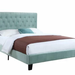 Emerald Home Beds Blue Upholstered Bed, Full