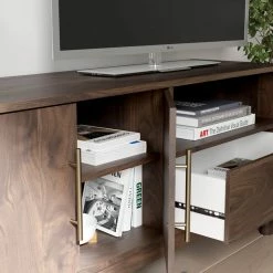 Ashley Furniture Calverson - Mocha - Medium Tv Stand - Small