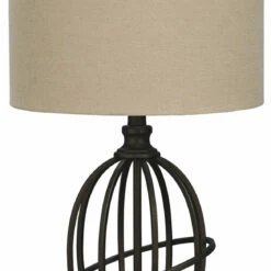 Ashley Furniture Accessories Manasa - Dark Brown - Metal Table Lamp (1/cn)