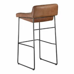 Moe's Home Collection Starlet Barstool Open Road Brown Leather-m2 Stools