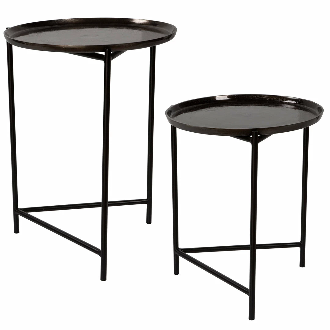 Best Pirce 🔔 Uttermost Burnett Dark Nickel Nesting Tables, S/2 ❤️ 4 Uttermost Burnett Dark Nickel Nesting Tables, S/2