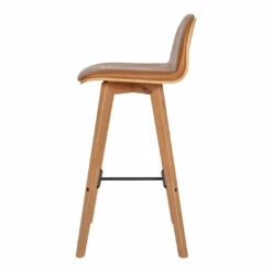 Moe's Home Collection Napoli Leather Barstool Tan