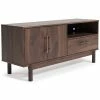 Ashley Furniture Calverson - Mocha - Medium Tv Stand - Small