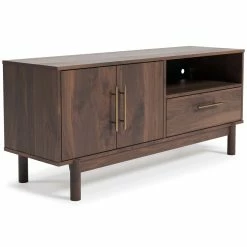 Ashley Furniture Calverson - Mocha - Medium Tv Stand - Small