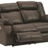 Ashley Furniture Denoron - Chocolate - Reclining Power Loveseat