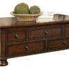 Ashley Furniture Porter - Rustic Brown - Rectangular Cocktail Table
