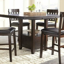 Ashley Furniture Tables Haddigan - Dark Brown - Rect Drm Counter Ext Table