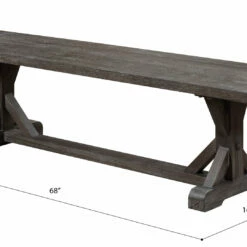 Emerald Home Paladin Bench, Rustic Gray
