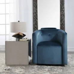 Uttermost Mallorie Blue Swivel Chair Chairs