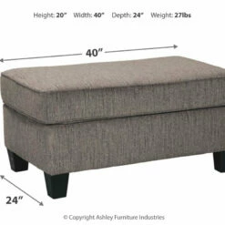 Ashley Furniture Ottomans Nemoli - Slate - Ottoman