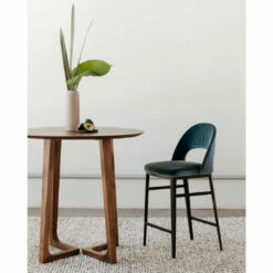 Moe's Home Collection Stools Roger Counter Stool Teal Velvet