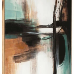 Ashley Furniture Brunonia - Teal/orange/black - Wall Art Accessories