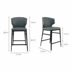 Moe's Home Collection Stools Delaney Counter Stool Grey