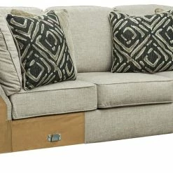 Benchcraft® Sectionals Wellhaven - Linen - Left Arm Facing Loveseat 2 Pc Sectional