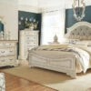 Signature Design By Ashley® Realyn - Two-tone - Dresser, Mirror, Upholstered Panel Bed Bedroom Sets