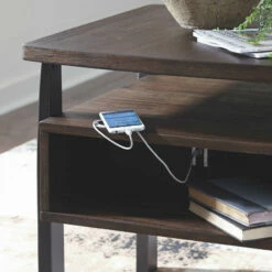 Ashley Furniture Tables Vailbry - Brown Dark - Rectangular End Table