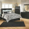 Signature Design By Ashley® Bedroom Sets Maribel - Black - 4 Pc. - Dresser, Mirror & Queen Panel Headboard With Bolt On Bed Frame