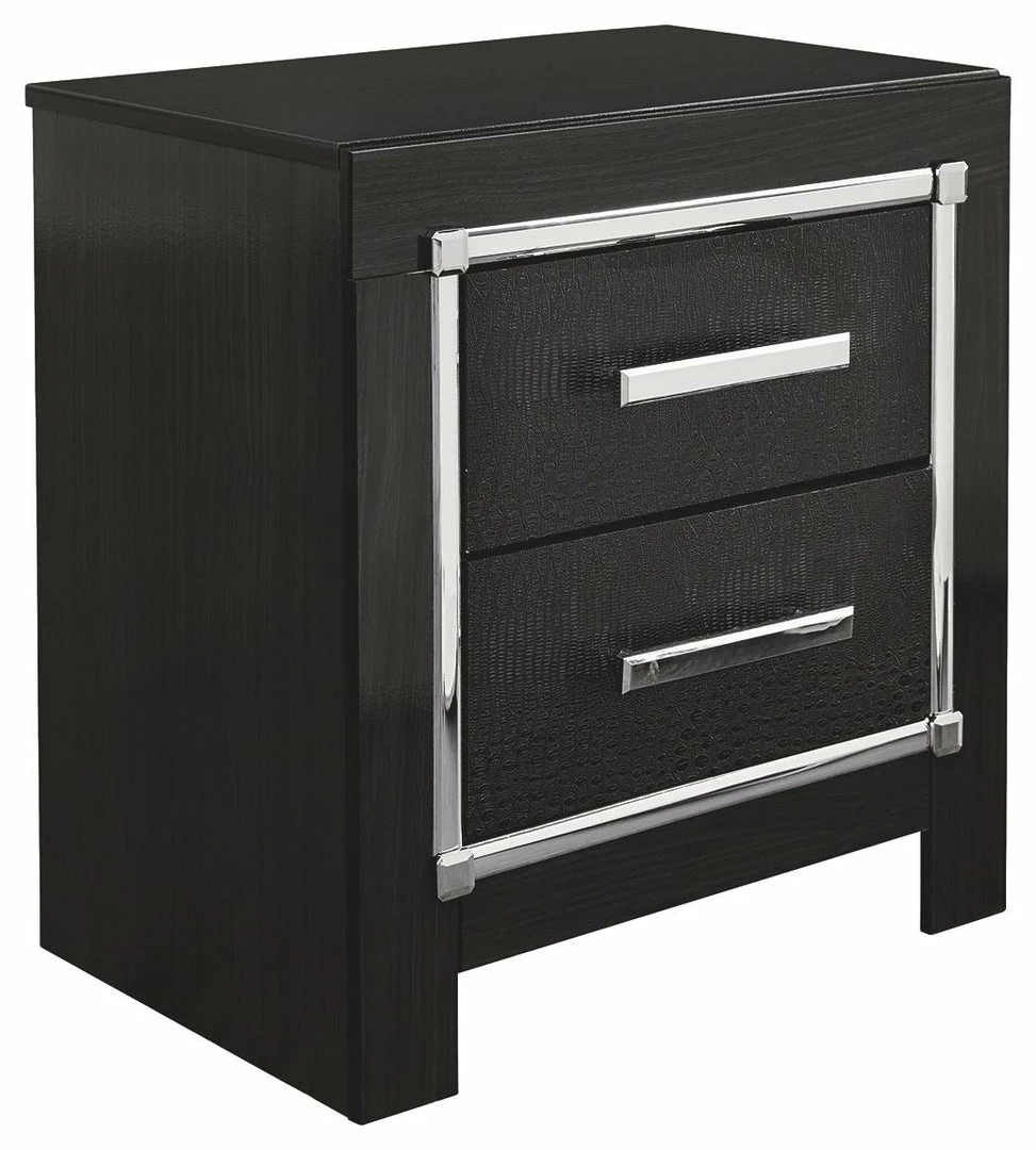 Cheap 🥰 Ashley Furniture Kaydell - Black - Two Drawer Night Stand Nightstands 🔥 3 Ashley Furniture Kaydell - Black - Two Drawer Night Stand Nightstands