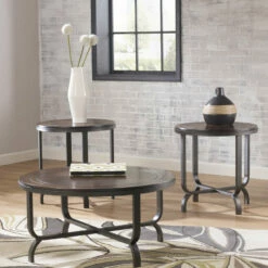 Promo 😍 Ashley Furniture Tables Ferlin - Dark Brown - Occasional Table Set (3/cn) 😀 10 Ashley Furniture Tables Ferlin - Dark Brown - Occasional Table Set (3/cn)