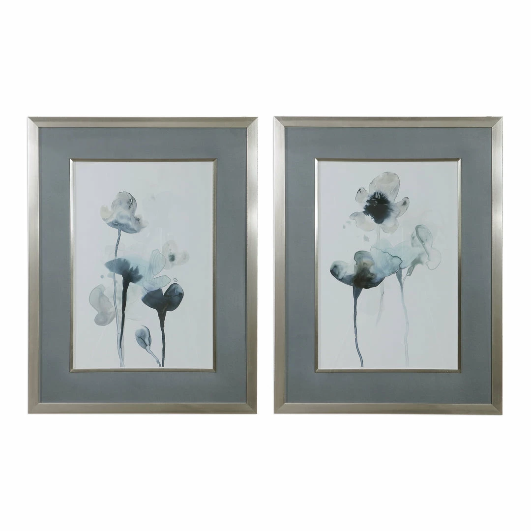 Budget 🔥 Uttermost Midnight Blossoms Framed Prints Set/2 😉 3 Uttermost Midnight Blossoms Framed Prints Set/2