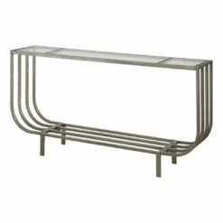 Tables Uttermost Arlice Bright Silver Console Table
