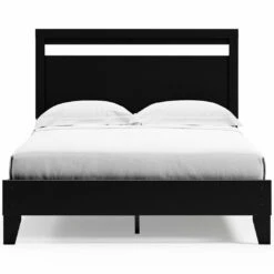 Signature Design By Ashley® Finch - Black/brown - Queen Panel Platform Bed