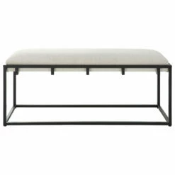 Uttermost Paradox Iron & Fabric Bench