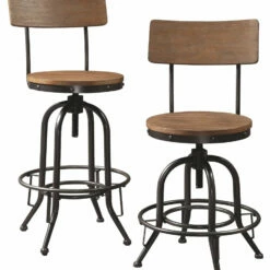 Ashley Furniture Stools Pinnadel - Light Ultimate Best In Class Swivel Stool (2/CN)