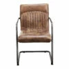 Moe's Home Collection Ansel Arm Chair Grazed Brown Leather-m2 Chairs