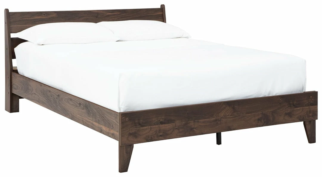 New 🥰 Signature Design By Ashley® Calverson - Mocha - Queen Panel Platform Bed 🔔 5 Signature Design By Ashley® Calverson - Mocha - Queen Panel Platform Bed