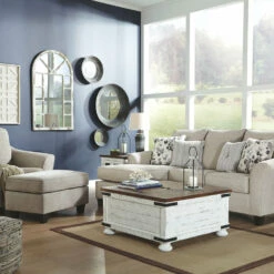 Benchcraft® Chair & Ottoman Sets Abney - Driftwood - 2 Pc. - Chair With Ottoman